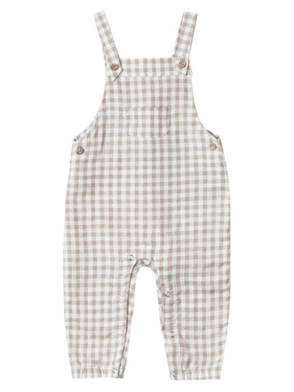 Rylee & Cru Infant Gingham Overalls Linen Cotton Blend Size 3-6 Months
